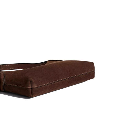 Coach Women's Brooklyn Shoulder Bag 26 Suede/Brass/Dark Chocolate