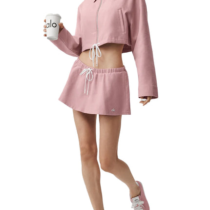 alo Women's Low-Rise Fan Favorite Micro Skirt Vintage Pink