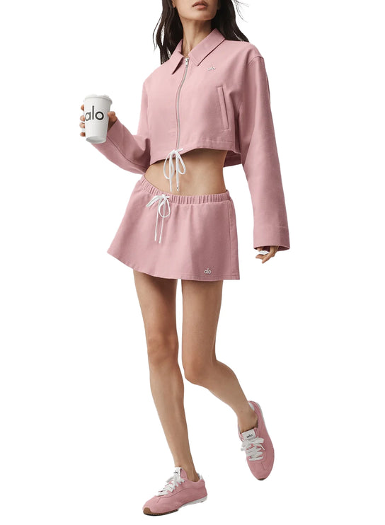 alo Women's Low-Rise Fan Favorite Micro Skirt Vintage Pink