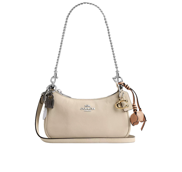 Coach Women's Teri Mini Crossbody Bag With Charms Silver/Ivory