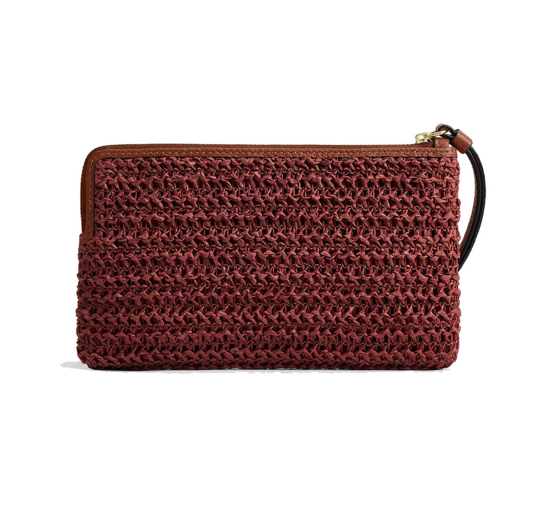 Coach Women's Large Corner Zip Wristlet Gold/Russet