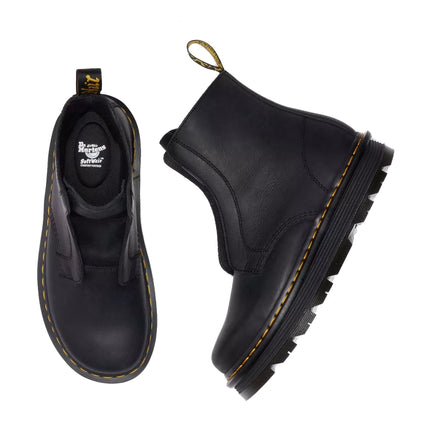 Dr. Martens Unisex Zebzag Laceless Slip On Leather Boots Black