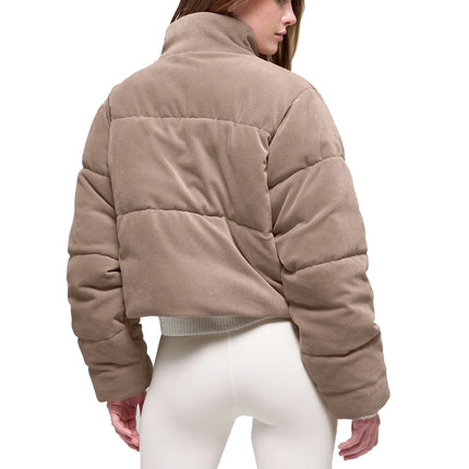 alo Women's Micro Corduroy Dreamy Puffer Chai Latte