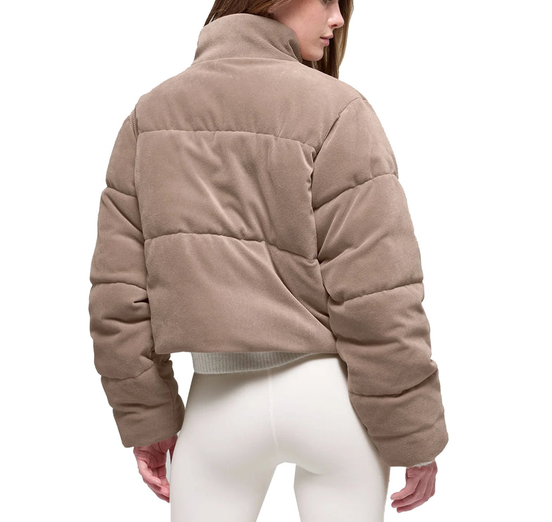 alo Women's Micro Corduroy Dreamy Puffer Chai Latte