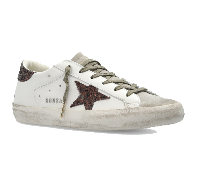 Golden Goose Women's Super Star Glitter with Brown Star