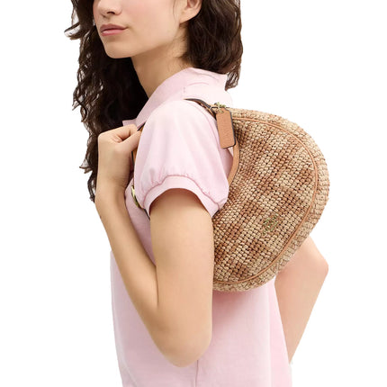Coach Women's Emily Shoulder Bag With Gingham Print Gold/Tan