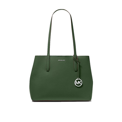 Michael Kors Women's Avalon Medium Pebbled Leather Tote Bag Amazon Green