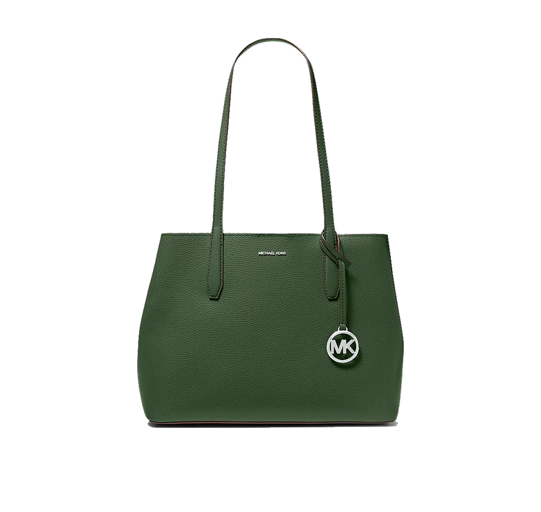 Michael Kors Women's Avalon Medium Pebbled Leather Tote Bag Amazon Green