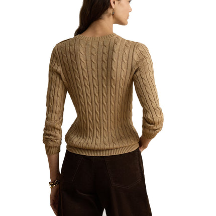 Polo Ralph Lauren Women's Button-Trim Cable-Knit Sweater Lauren Camel
