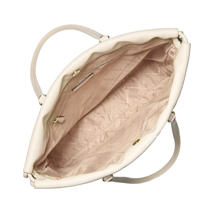 Michael Kors Women's Matilda Large Cinch Tote Bag Light Cream