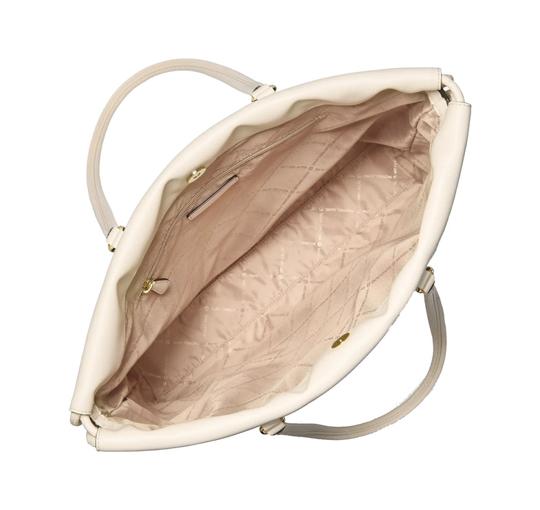 Michael Kors Women's Matilda Large Cinch Tote Bag Light Cream