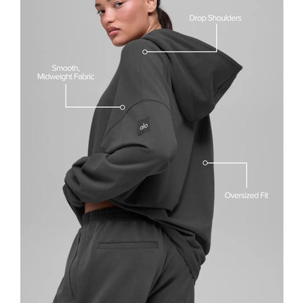 alo Women's Double Take Hoodie Anthracite