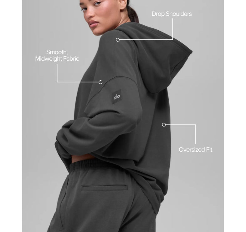alo Women's Double Take Hoodie Anthracite
