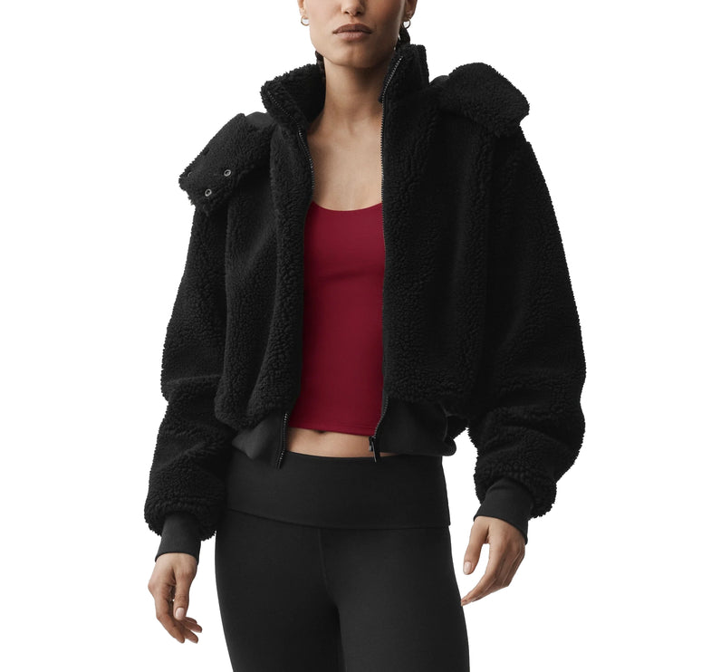 alo Women's Foxy Sherpa Jacket Black