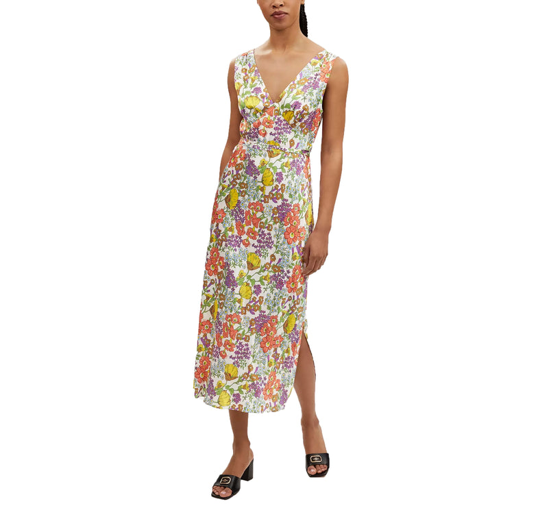 Coach Women's Garden Floral Print Midi Dress Multi
