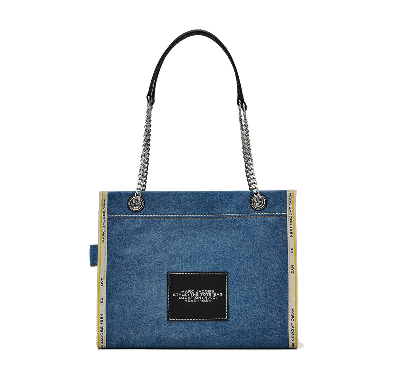 Marc Jacobs Women's The Denim Chain Medium Tote Bag Light Wash