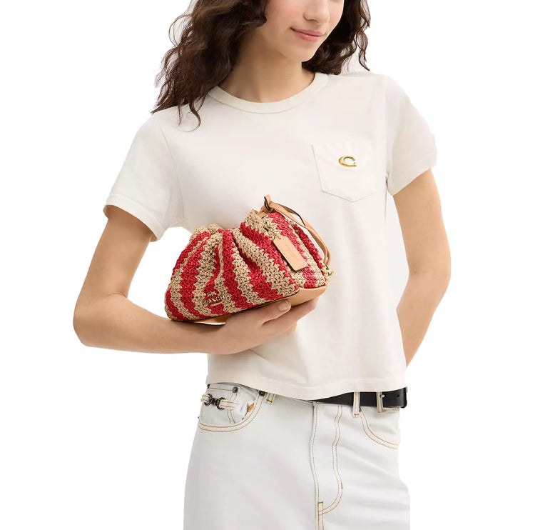 Coach Women's Faye Shoulder Bag Gold/Red/Tan