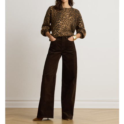Polo Ralph Lauren Women's Corduroy High-Rise Super Wide-Leg Pant Circuit Brown