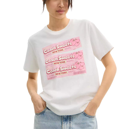 Coach Women's Sweets Classic T-Shirt Vintage Ivory