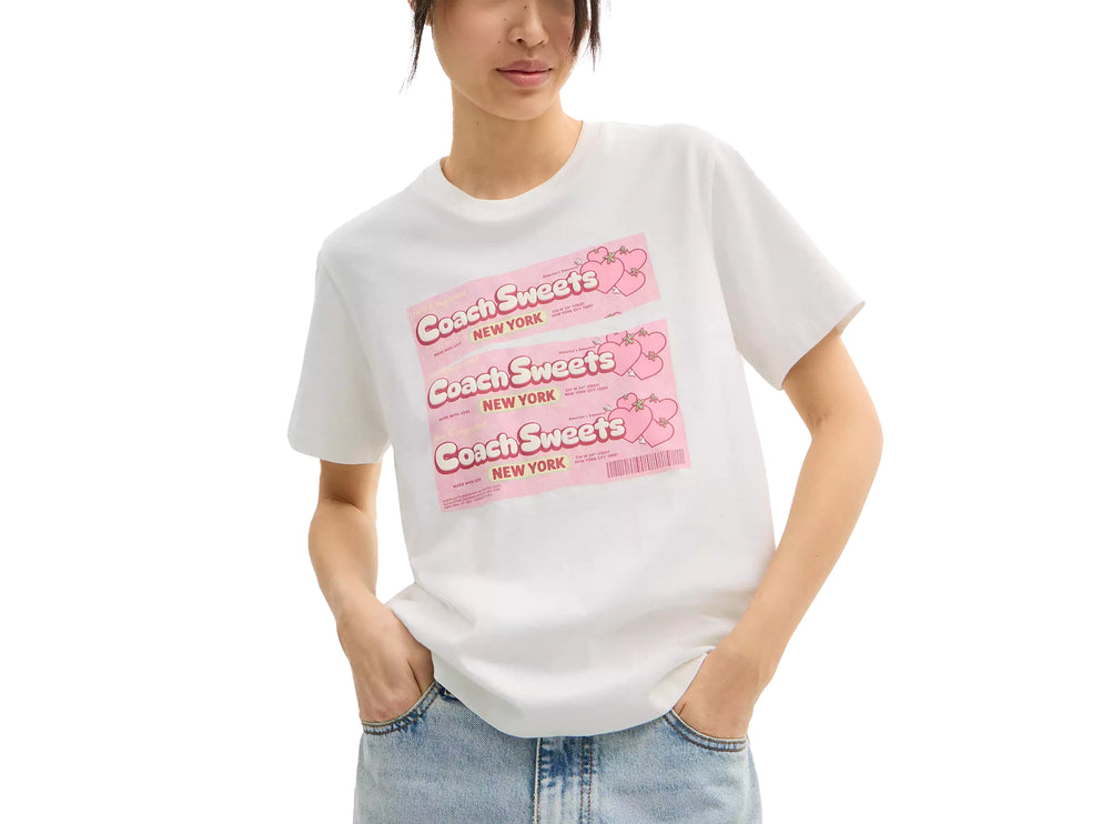 Coach Women's Sweets Classic T-Shirt Vintage Ivory