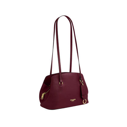 Coach Women's Elise Shoulder Bag Gold/Dark Cherry