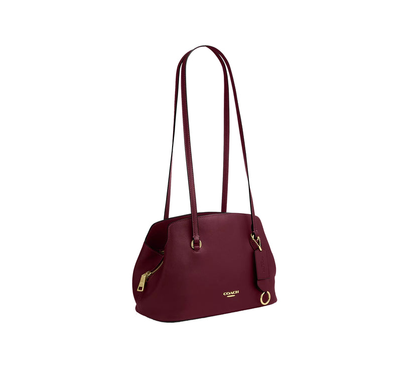 Coach Women's Elise Shoulder Bag Gold/Dark Cherry