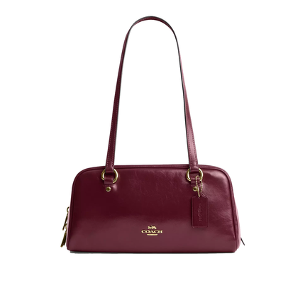 Coach Women's Sydney Shoulder Bag Gold/Dark Cherry