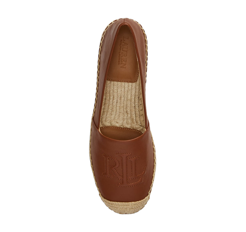 Polo Ralph Lauren Women's Cameryn Nappa Leather Espadrille Lauren Tan