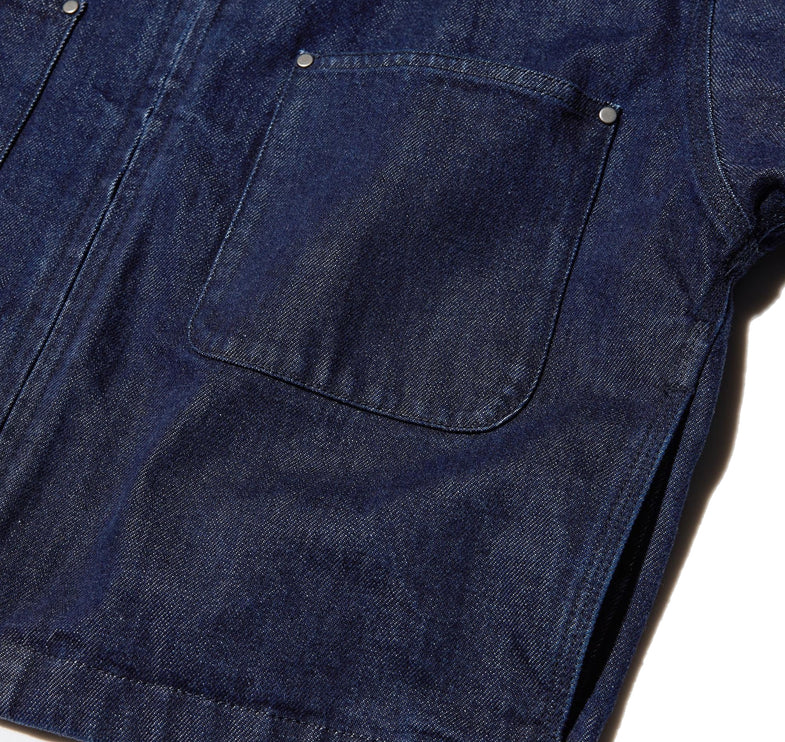 Uniqlo Unisex Zip Up Short Jacket | Denim 69 Navy
