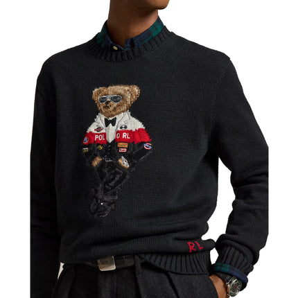 Polo Ralph Lauren Men's Polo Bear Sweater Polo Black