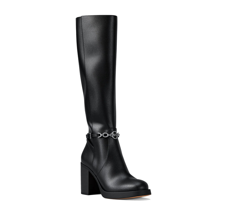 Michael Kors Women's Kacey Block Heel Boot Black