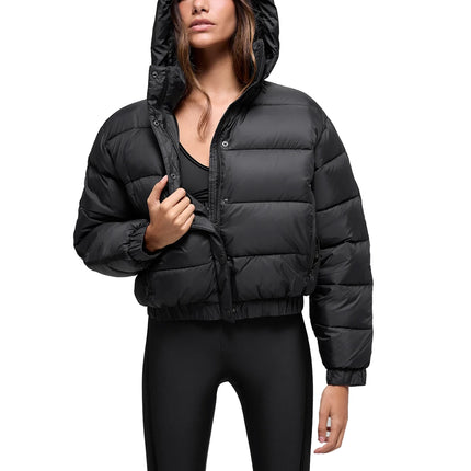 alo Women's Aspen Love Puffer Jacket Black