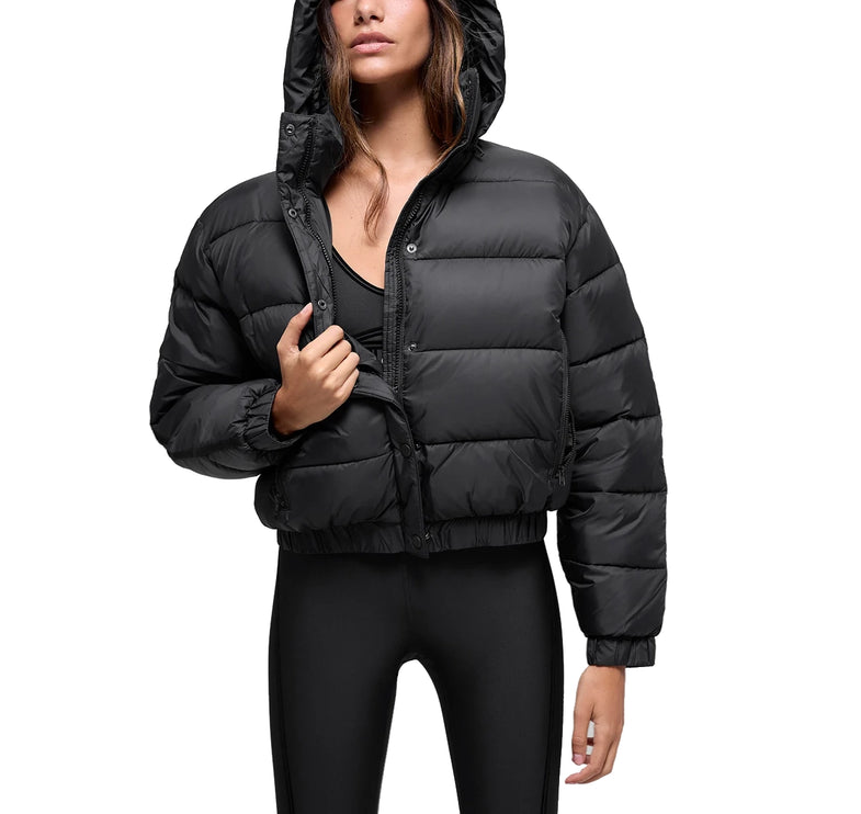 alo Women's Aspen Love Puffer Jacket Black
