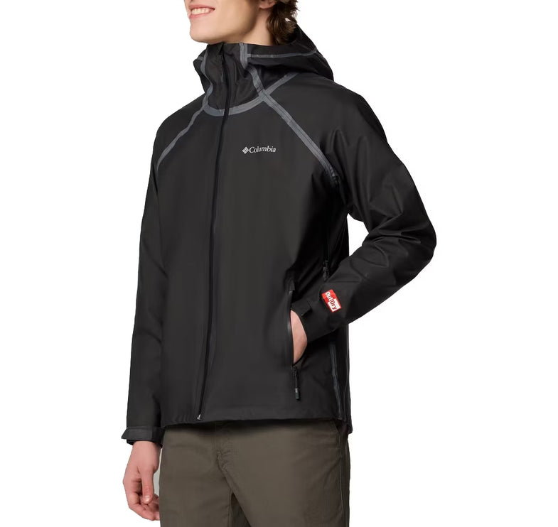 Columbia Men's Reign No Shine Rain Jacket Black