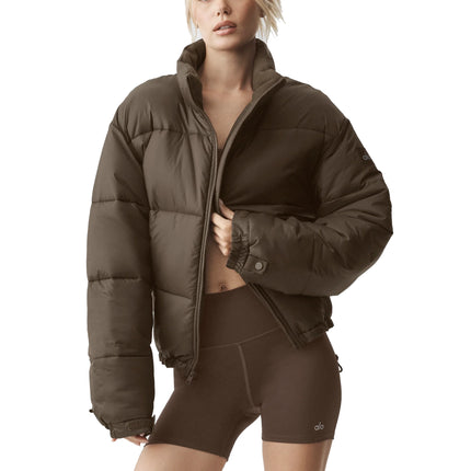alo Women's Cold Front Puffer Jacket Espresso