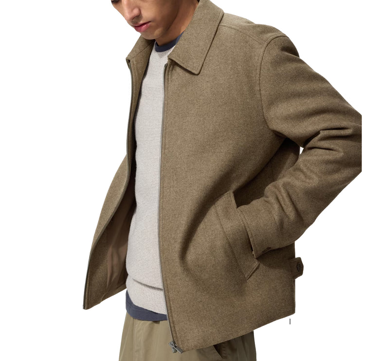 Uniqlo Unisex Single Collar Short Blouson 34 Brown