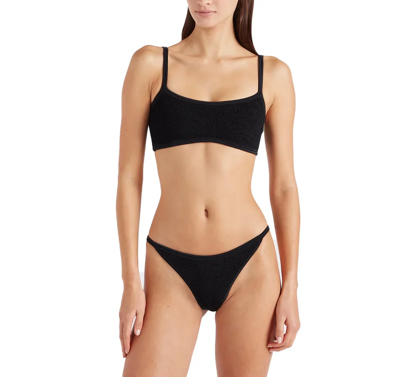 HUNZA G Women's Tyler Bikini Tonal Black