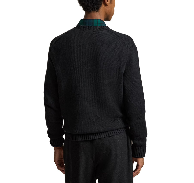 Polo Ralph Lauren Men's Polo Bear Sweater Polo Black