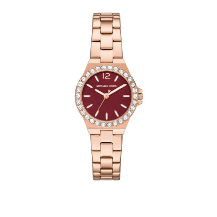 Michael Kors Women's Mini Lennox Pavé Rose Gold-Tone Watch Rose Gold MKO1317