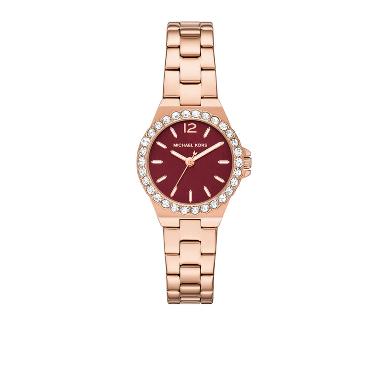 Michael Kors Women's Mini Lennox Pavé Rose Gold-Tone Watch Rose Gold MKO1317