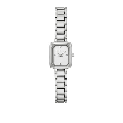 Michael Kors Women's Micro Alane Silver-Tone Pavé Watch Silver MKO1310