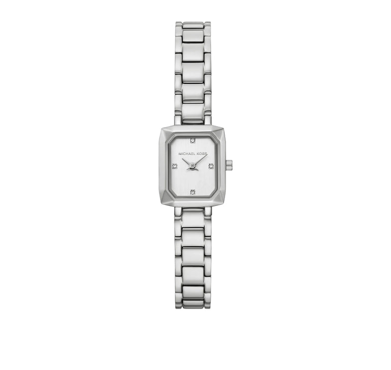 Michael Kors Women's Micro Alane Silver-Tone Pavé Watch Silver MKO1310