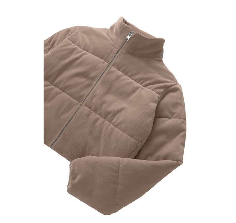 alo Women's Micro Corduroy Dreamy Puffer Chai Latte