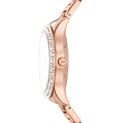 Michael Kors Women's Liliane Pavé Rose Gold-Tone Watch Rose Gold MKO1300