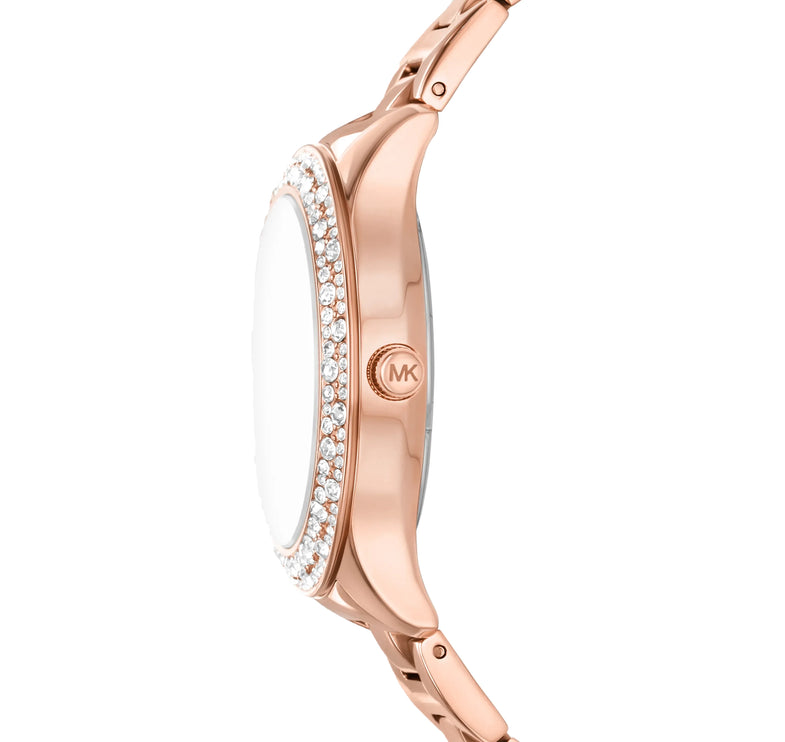 Michael Kors Women's Liliane Pavé Rose Gold-Tone Watch Rose Gold MKO1300