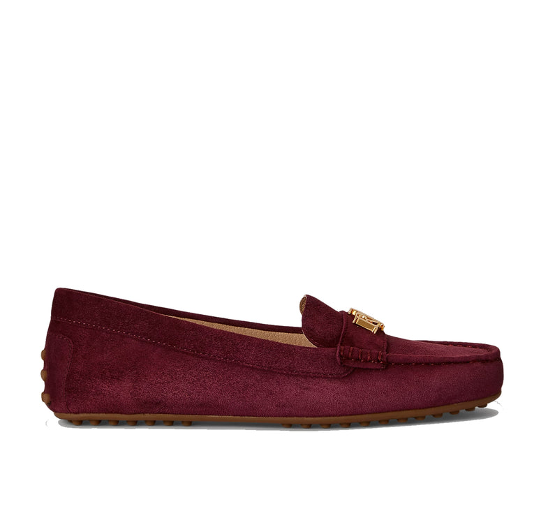 Polo Ralph Lauren Women's Barnsbury Suede Loafer Dark Garnet