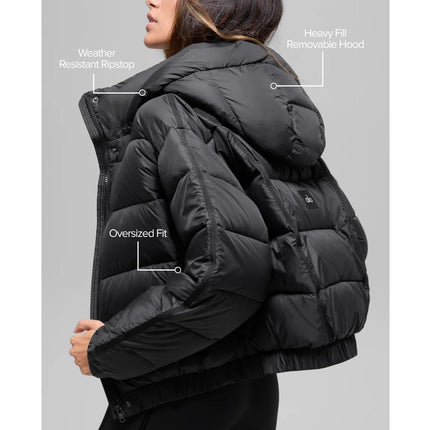 alo Women's Aspen Love Puffer Jacket Black