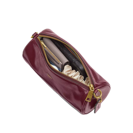 Coach Women's Barrel Bag Brass/Dark Cherry