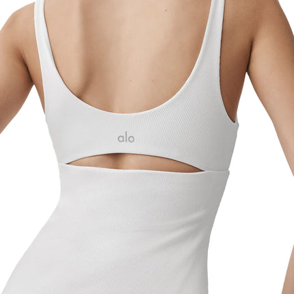 alo Women's Slice Tennis Dress White