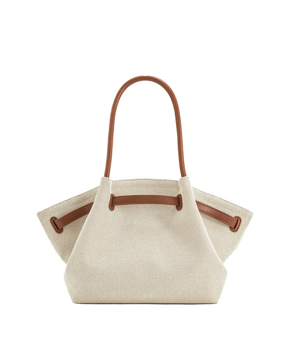 JW PEI Women's Hana Medium Tote Bag Brown Canvas